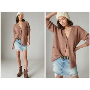 Lucky Cardigan Womens S Baltic Amber Oversized Pocket MSRP $99.00